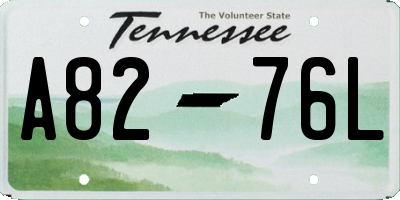 TN license plate A8276L