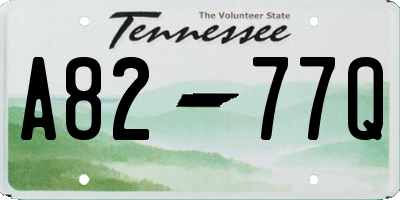 TN license plate A8277Q