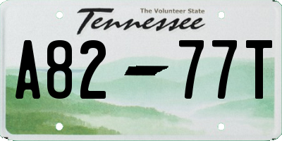 TN license plate A8277T
