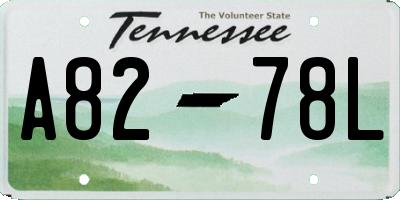 TN license plate A8278L