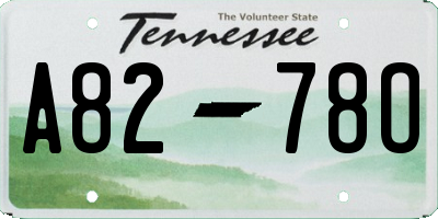 TN license plate A8278O