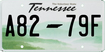 TN license plate A8279F