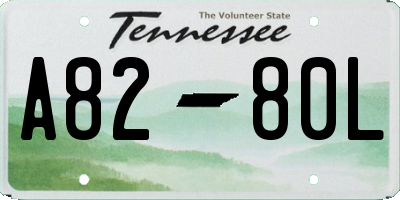 TN license plate A8280L