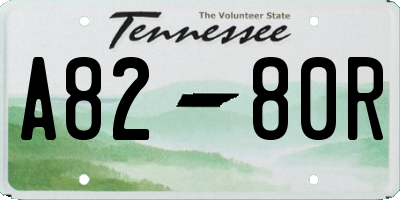 TN license plate A8280R