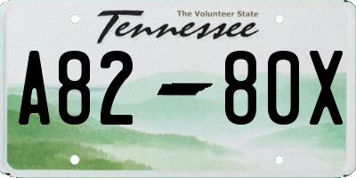TN license plate A8280X