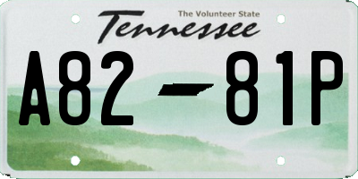 TN license plate A8281P