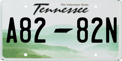 TN license plate A8282N