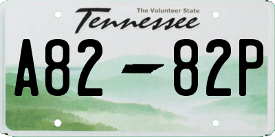TN license plate A8282P