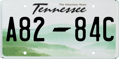 TN license plate A8284C