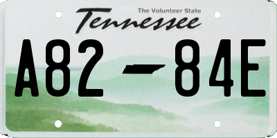 TN license plate A8284E