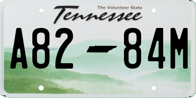TN license plate A8284M