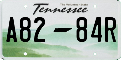 TN license plate A8284R