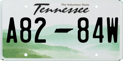 TN license plate A8284W