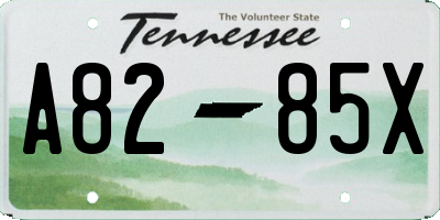 TN license plate A8285X