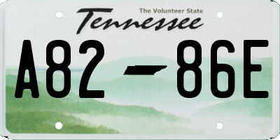 TN license plate A8286E