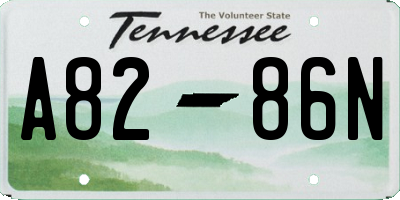 TN license plate A8286N