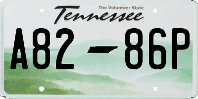 TN license plate A8286P