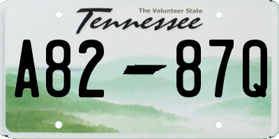TN license plate A8287Q
