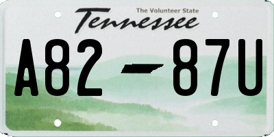 TN license plate A8287U