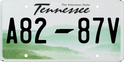 TN license plate A8287V