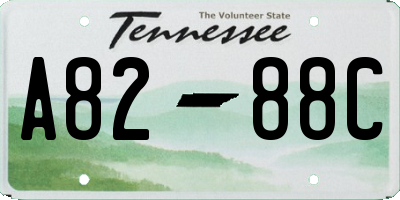 TN license plate A8288C