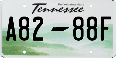 TN license plate A8288F