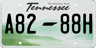 TN license plate A8288H