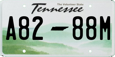 TN license plate A8288M