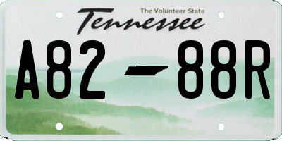 TN license plate A8288R