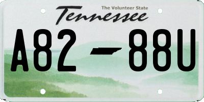 TN license plate A8288U
