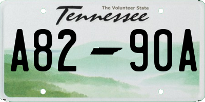 TN license plate A8290A