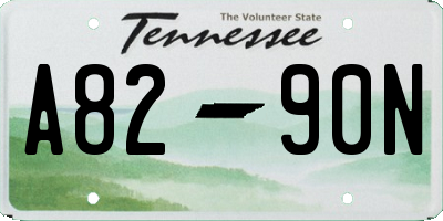 TN license plate A8290N