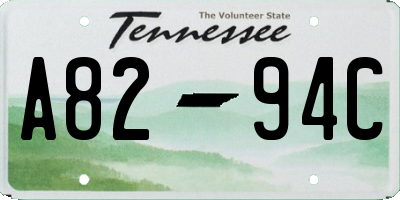 TN license plate A8294C