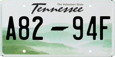 TN license plate A8294F