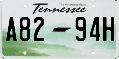 TN license plate A8294H