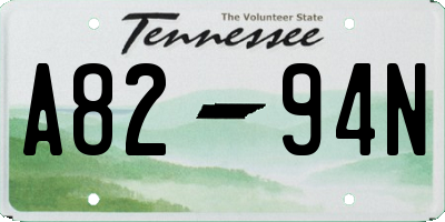 TN license plate A8294N