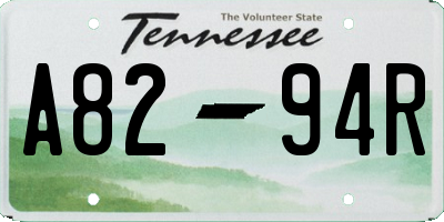 TN license plate A8294R