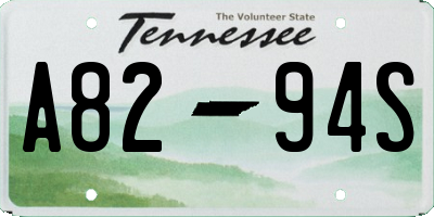 TN license plate A8294S