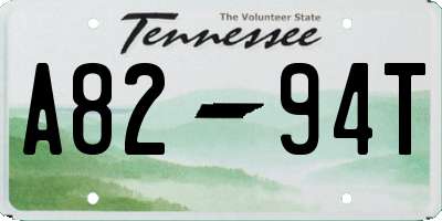 TN license plate A8294T