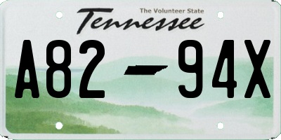 TN license plate A8294X