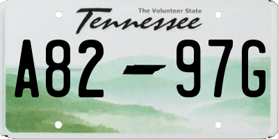TN license plate A8297G