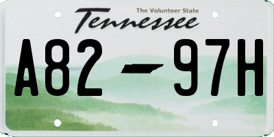 TN license plate A8297H