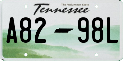 TN license plate A8298L