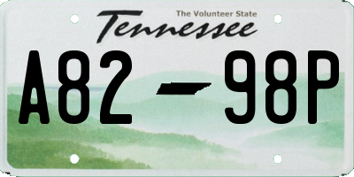 TN license plate A8298P