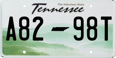 TN license plate A8298T