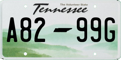 TN license plate A8299G