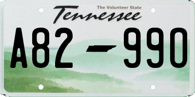 TN license plate A8299O