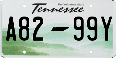 TN license plate A8299Y