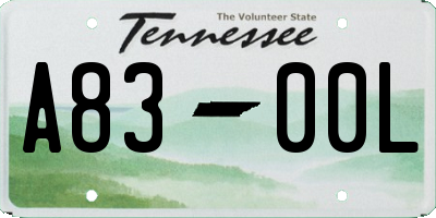 TN license plate A8300L