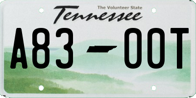 TN license plate A8300T